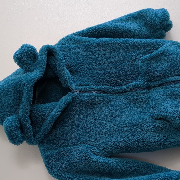 Kids 3D Ear Design Zippered Hooded Fleece Jacket (Size 6Y/120) - Picture 5 of 11